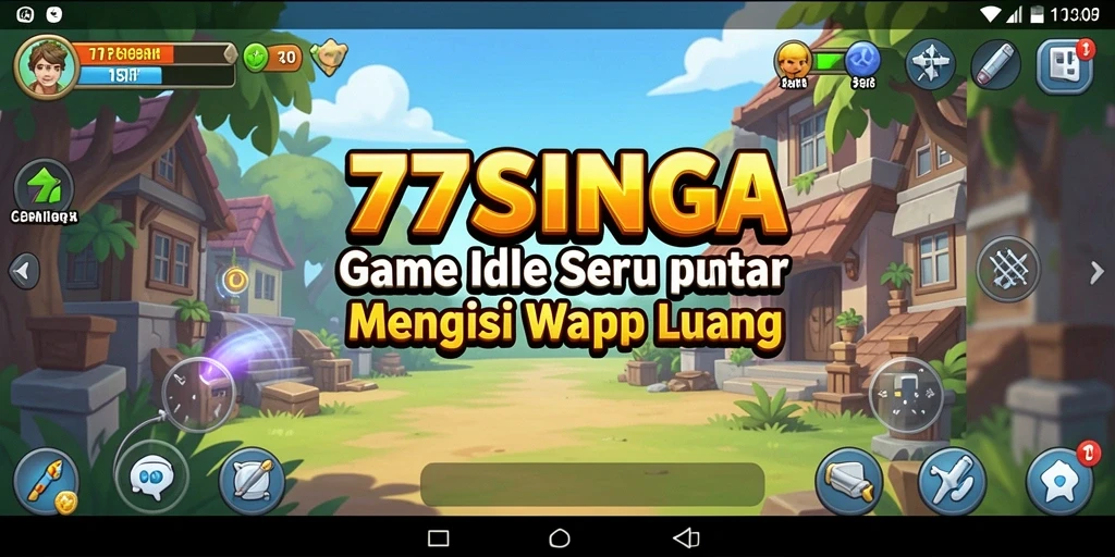 Screenshot gameplay 77SINGA menampilkan aksi seru dalam permainan Idle.