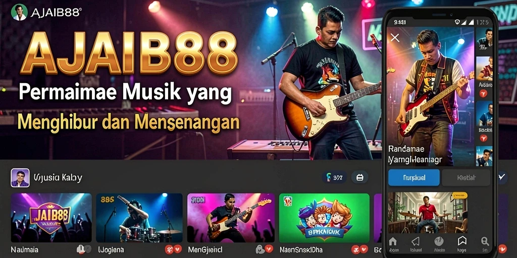 Tangkapan layar AJAIB88 menampilkan gameplay seru dengan lagu-lagu populer.