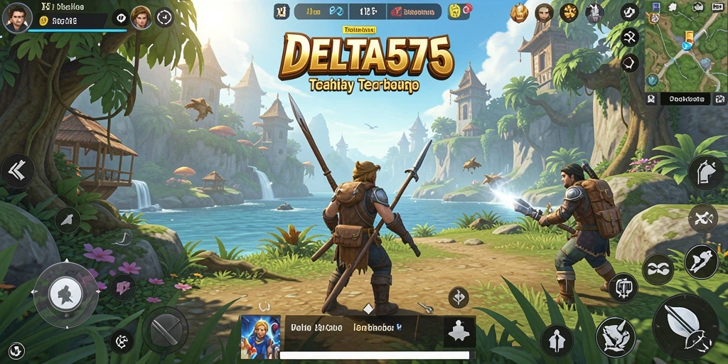 Gameplay DELTA575 yang mengasyikkan di dunia terbuka yang luas.