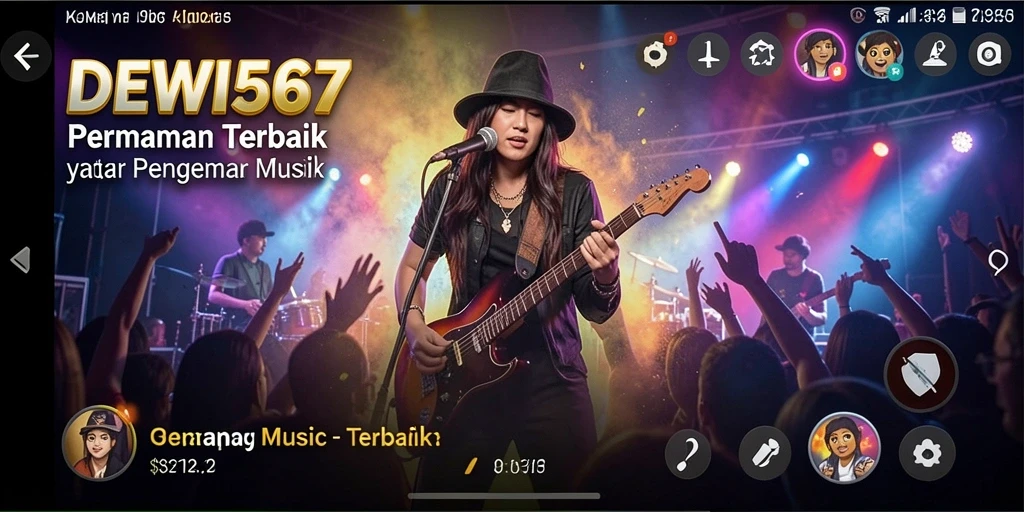 Tampilan screenshot DEWI567 menampilkan gameplay musik yang menarik.