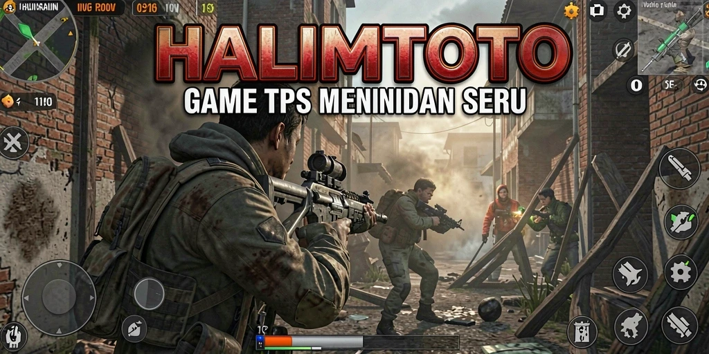 Tampilan gameplay HALIMTOTO yang seru dalam aksi TPS.
