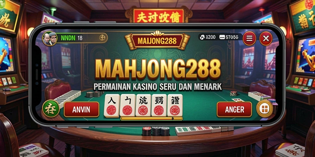 Tampilan utama gameplay MAHJONG288 yang menarik dan seru.