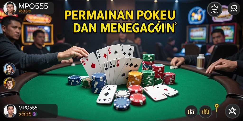 Screenshot utama menunjukkan gameplay menarik dalam permainan Poker.