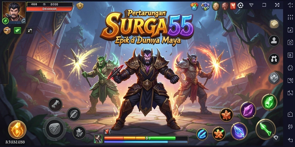 Tampilan aksi pertarungan mendebarkan di SURGA55.