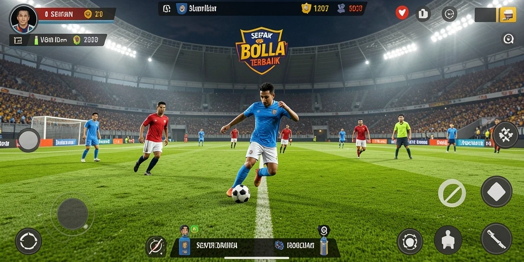 Gameplay seru V07 dengan aksi sepak bola yang menegangkan.