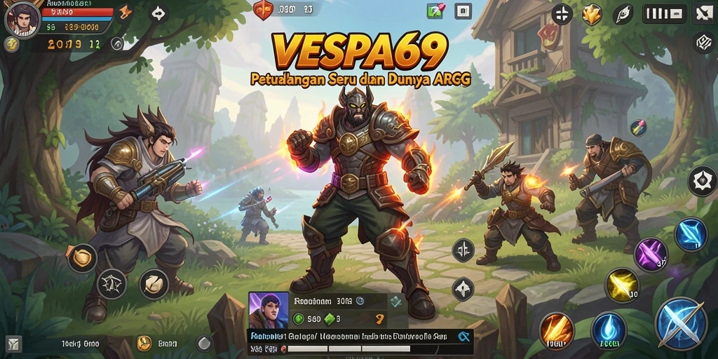 Tampilan gameplay epik dari VESPA69 yang penuh aksi.
