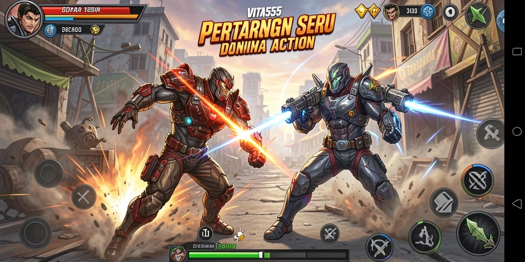 Tampilan gameplay VITA555 dengan aksi seru dan menegangkan.